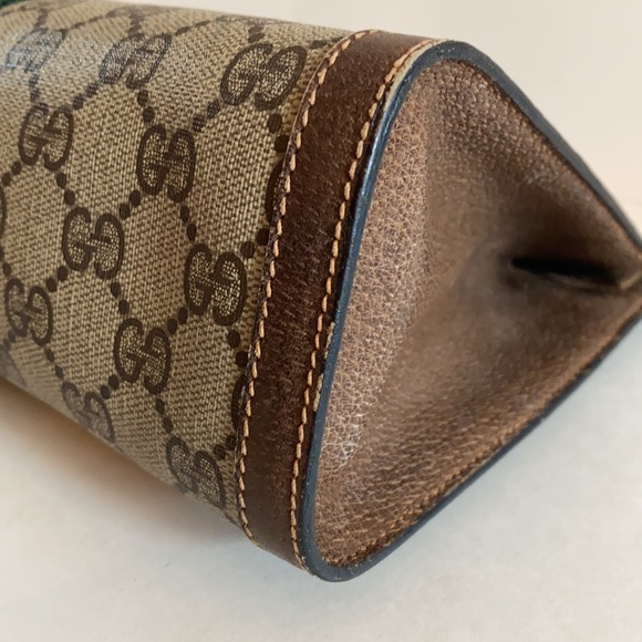 Gucci Sherry Line Clutch/Cosmetic pouch GG PVC leather trim - Picture 11 of 13